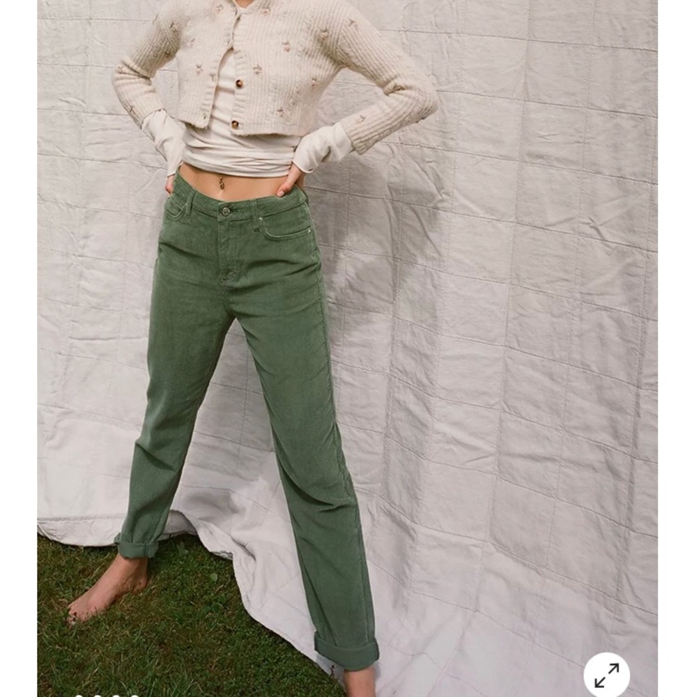 BDG Green corduroy mom jeans